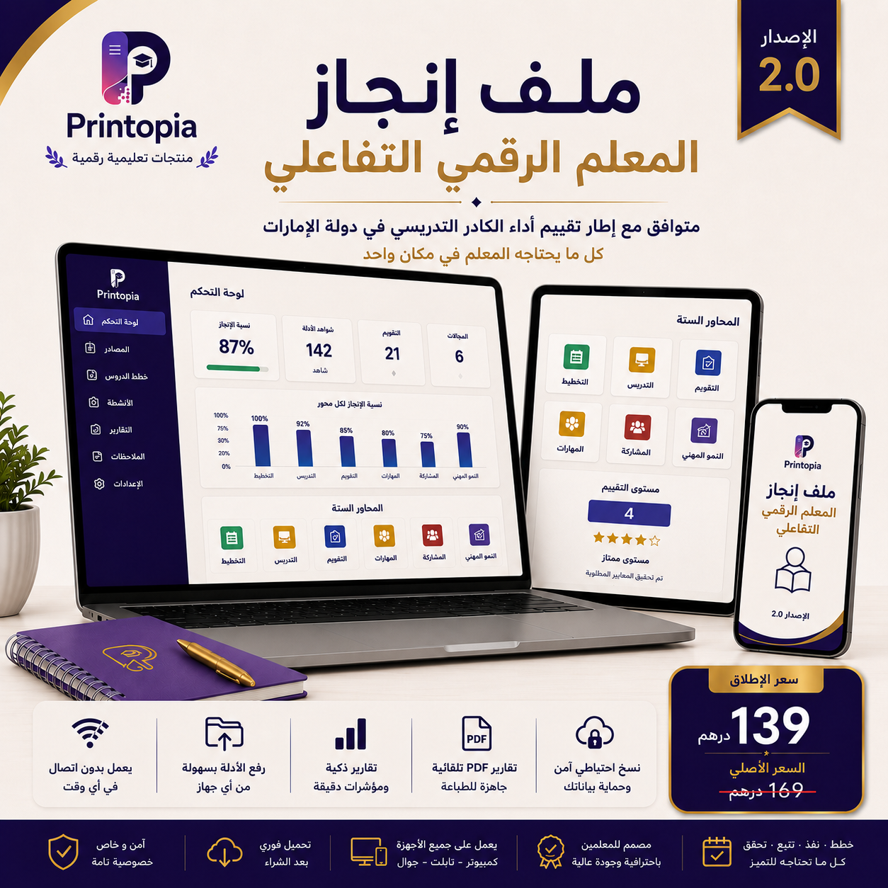 ملف إنجاز المعلم الرقمي التفاعلي